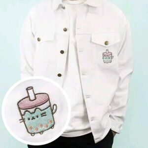 Pusheen White Denim Jacket Medisum Size Bobasheen Shirt 2023 Spring Box